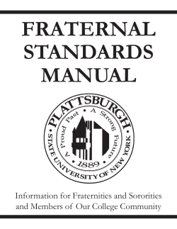 Information for Fraternities and Sororities and
