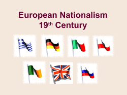 European Nationalism 19th Century