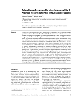 Oviposition preference and larval performance of North American