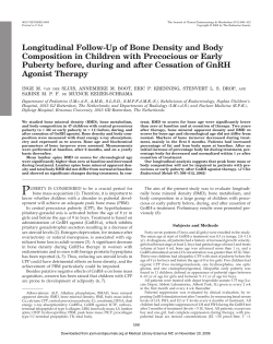 Longitudinal Follow-Up of Bone Density and Body Composition in