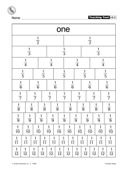 Fraction Strips - Mr. Olson`s Page