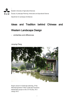 Ideas and Tradition behind Chinese and Western Landscape Design