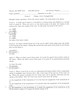 Plivsies 201 IXVF 9: 1() F`all 201() (Ford) Name (printed) Signature