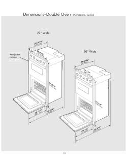 Dimensions&ndash;Double Oven (Professional Series)