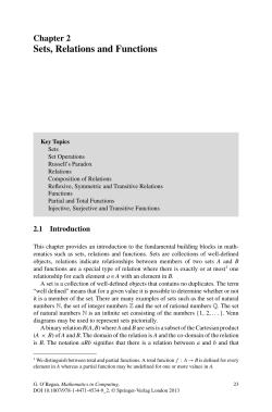 Sets, Relations and Functions
