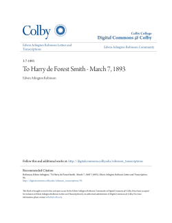To Harry de Forest Smith - March 7, 1893