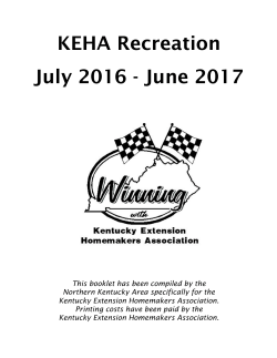 2017 Recreation Booklet