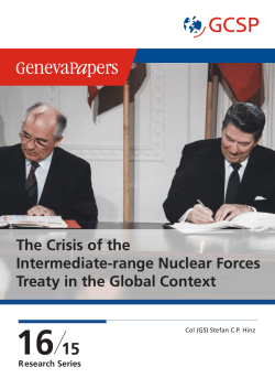 The Crisis of the Intermediate-range Nuclear Forces Treaty in the