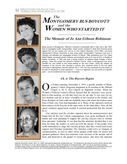 Jo Ann Gibson Robinson, The Montgomery Bus Boycott