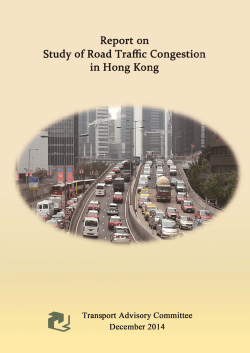 Report on Study of Road Traffic Congestion in Hong Kong