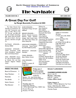May/June 2016 - North Channel Area Chamber of Commerce