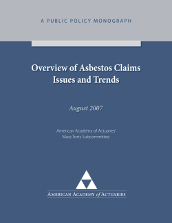 Overview of Asbestos Claim Issues and Trends