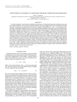 gravitational instability in radiation pressureydominated backgrounds