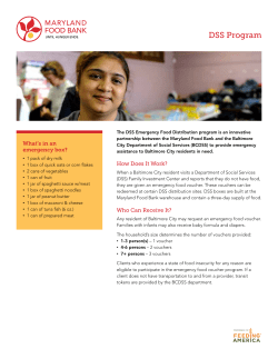 DSS Program - Maryland Food Bank