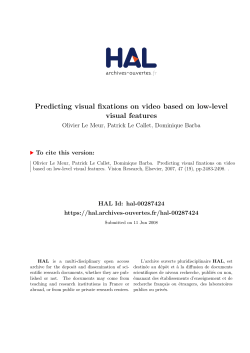 Predicting visual fixations on video based on low-level visual