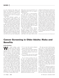 Cancer Screening in Older Adults: Risks and