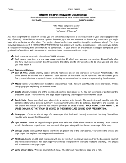 Honors 9 Short Story Project Guidelines