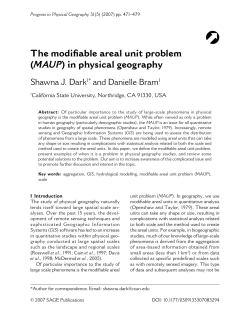 The modifiable areal unit problem (MAUP)