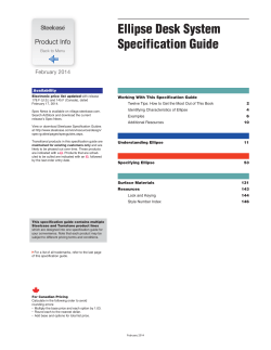 Ellipse Desk System Specification Guide