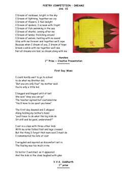 POEMS BY STAND VI STUDENTS OF THE GROVE SCHOOL