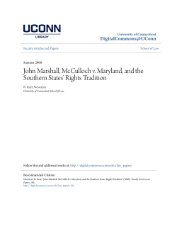 John Marshall, McCulloch v. Maryland, and the Southern States