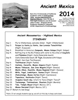 Ancient Mexico - Anthropology - University of California San Diego