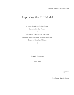 Improving the FIP Model - Worcester Polytechnic Institute