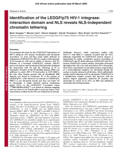 Identification of the LEDGF/p75 HIV-1 integrase