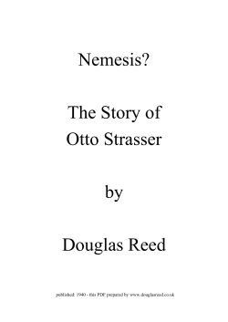 Nemesis? The Story of Otto Strasser by Douglas Reed