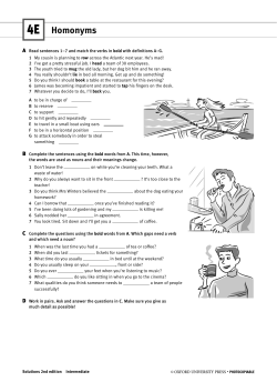 Homonyms - WordPress.com