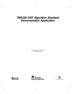 TMS320 DSP Algorithm Standard