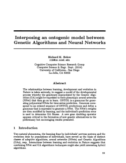 Interposing an ontogenetic model between Genetic Algorithms and