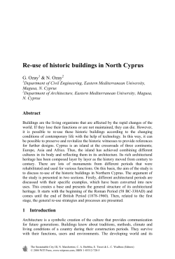 Re-use of historic buildings in North Cyprus