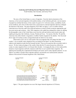 1 Analyzing and Predicting Internal Migration