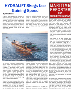 HYDRALIFT Skegs Use Gaining Speed