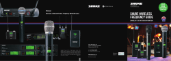 Shure WireleSS Frequency Guide