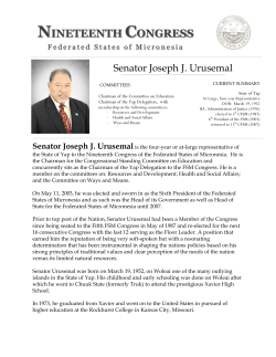 Senator Joseph J. Urusemal
