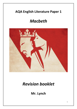 Macbeth Revision booklet