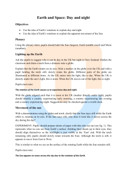 Earth and Space: Day and night