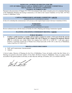 October 29, 2013 - City of Midlothian