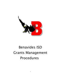 Benavides ISD Grants Management Procedures