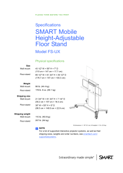 SMART Mobile Height-Adjustable Floor Stand FS-UX