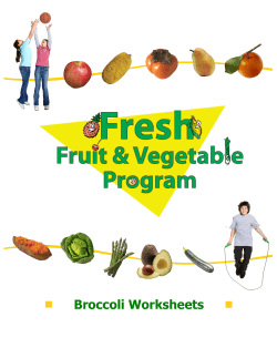 Broccoli Worksheets - Get Healthy Clark County