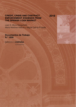Credit, crisis and contract enforcement: evidence from the Spanish