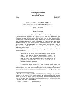 The Fourth Amendment and its Limitations
