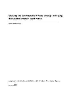 Growing the consumption of wine amongst emerging market