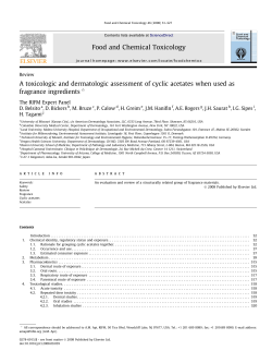 A toxicologic and dermatologic assessment of cyclic