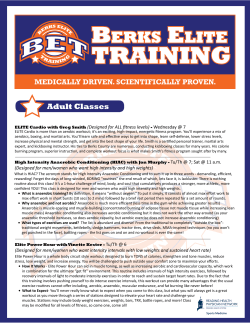 Adult Classes - Berks Elite Training