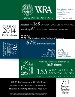 Graduation Requirements - Western Reserve Academy