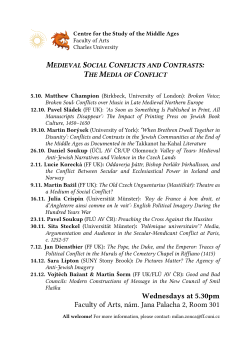 medieval social conflicts and contrasts: the media of conflict